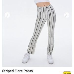 Forever 21 Striped Flare Pants